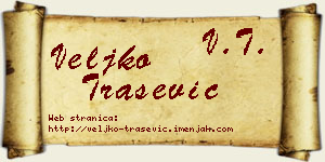 Veljko Trašević vizit kartica